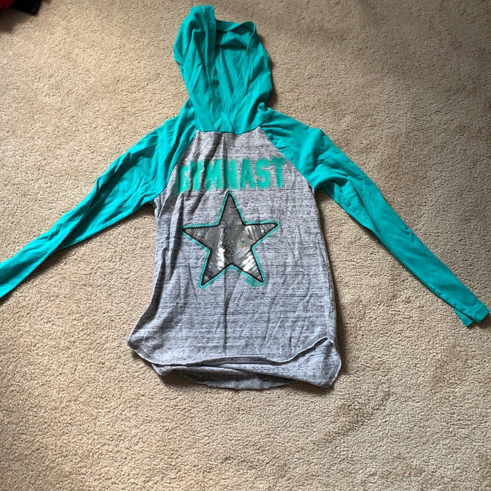Teal gymnast shirt